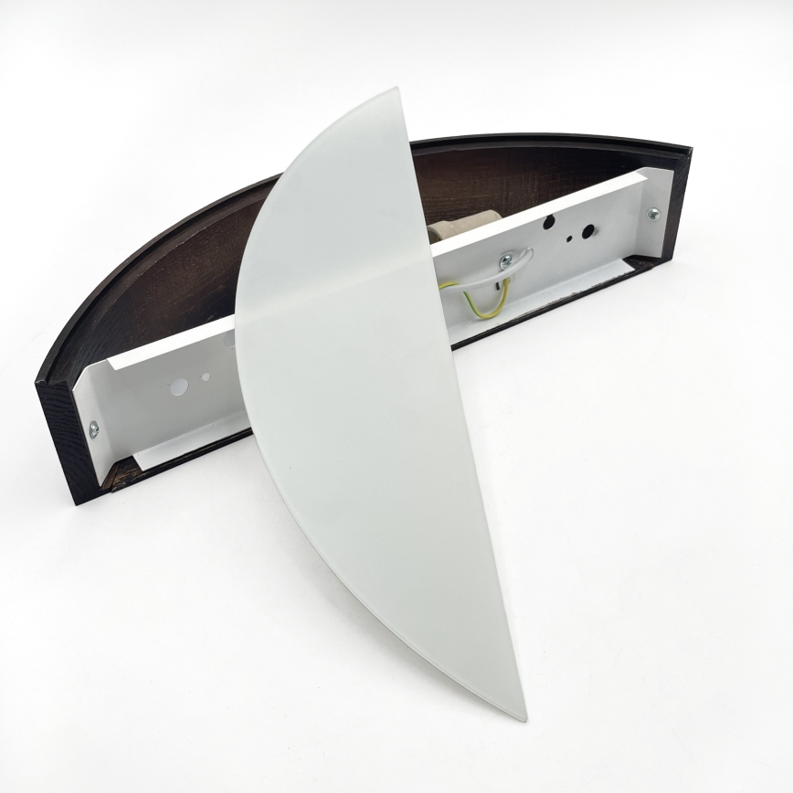 Brilagi - LED-seinävalaisin CARVALHO SMOKEY 1xE27/60W/230V tammi