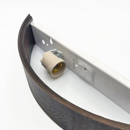 Brilagi - LED-seinävalaisin CARVALHO SMOKEY 1xE27/60W/230V tammi