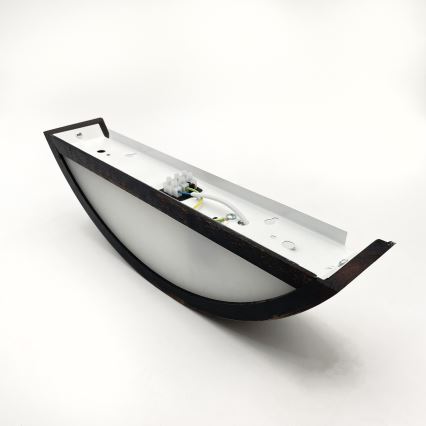 Brilagi - LED-seinävalaisin CARVALHO SMOKEY 1xE27/60W/230V tammi