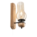 Brilagi - LED Seinävalaisin COTTAGE 1xE14/40W/230V tammi/ruskea