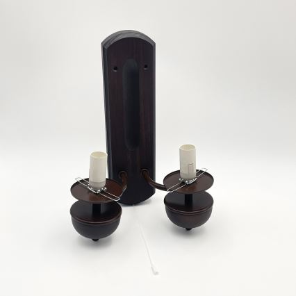 Brilagi - LED Seinävalaisin COTTAGE 2xE14/40W/230V pyökki/ruskea