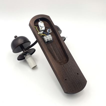 Brilagi - LED Seinävalaisin COTTAGE 2xE14/40W/230V pyökki/ruskea