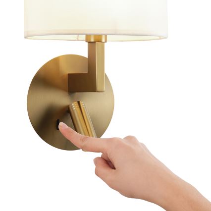 Brilagi - LED-seinävalaisin DAYA 1xE14/40W/230V + LED/3W kerma/kulta