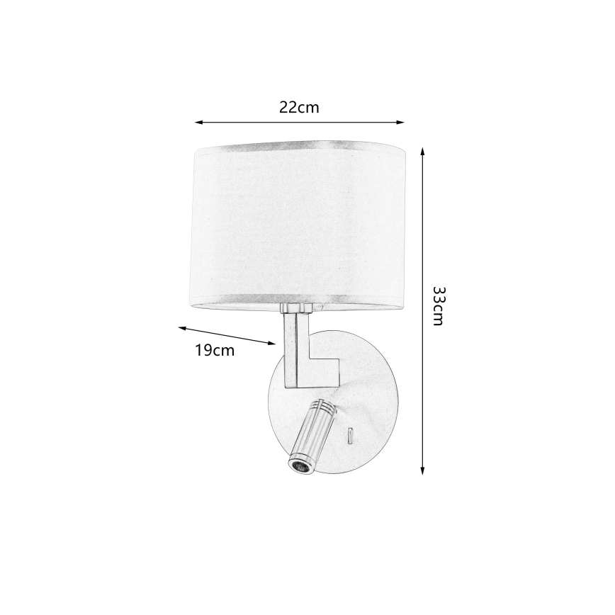 Brilagi - LED-seinävalaisin DAYA 1xE14/40W/230V + LED/3W kerma/kulta