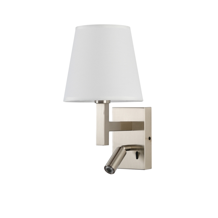 Brilagi - LED-seinävalaisin DEYA 1xE14/40W/230V + LED/3W valkoinen/mattakromi