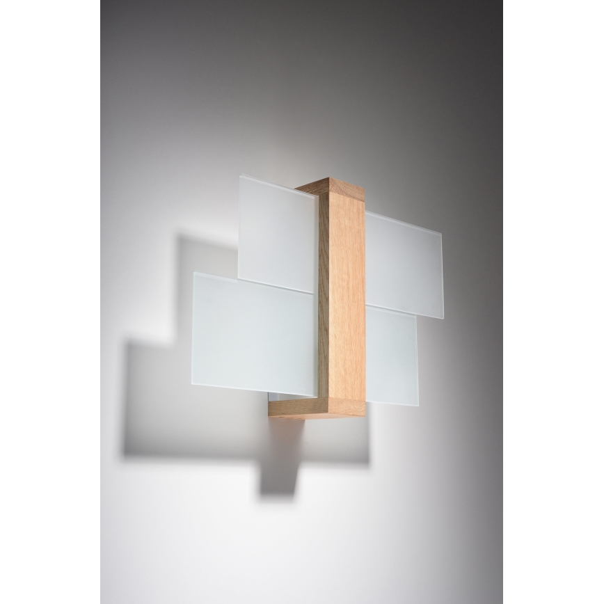 Brilagi -  LED-seinävalaisin HERA 1xE27/7,5W/230V puu