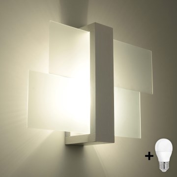 Brilagi -  LED-seinävalaisin HERA 1xE27/7,5W/230V valkoinen
