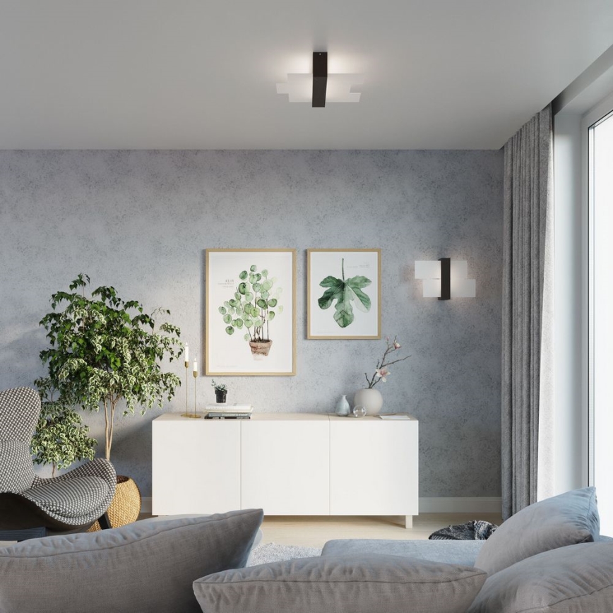 Brilagi -  LED-seinävalaisin HERA 1xE27/7,5W/230V wenge