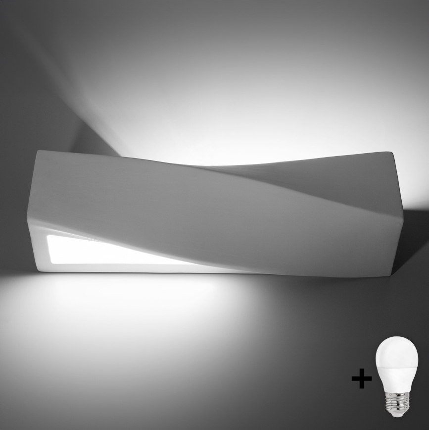 Brilagi -  LED-seinävalaisin KERRY 1xE27/7,5W/230V keramiikka/valkoinen
