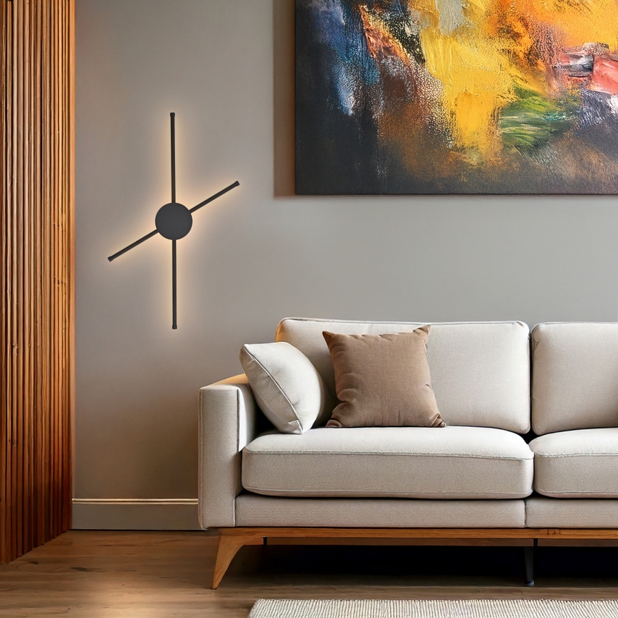 Brilagi - LED-seinävalaisin LUGO QUATTRO LED/16W/230V musta