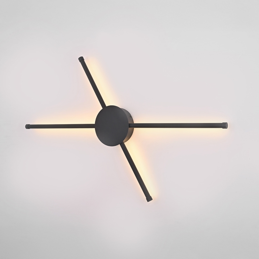 Brilagi - LED-seinävalaisin LUGO QUATTRO LED/16W/230V musta