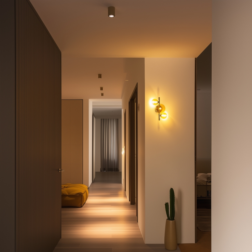 Brilagi - LED-seinävalaisin MILLA 3xG9/3W/230V kiiltävä kromi/kulta