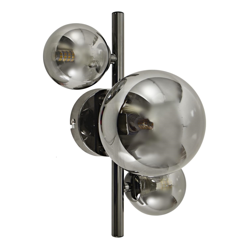 Brilagi - LED-seinävalaisin MILLA 3xG9/3W/230V kiiltävä kromi/savuinen