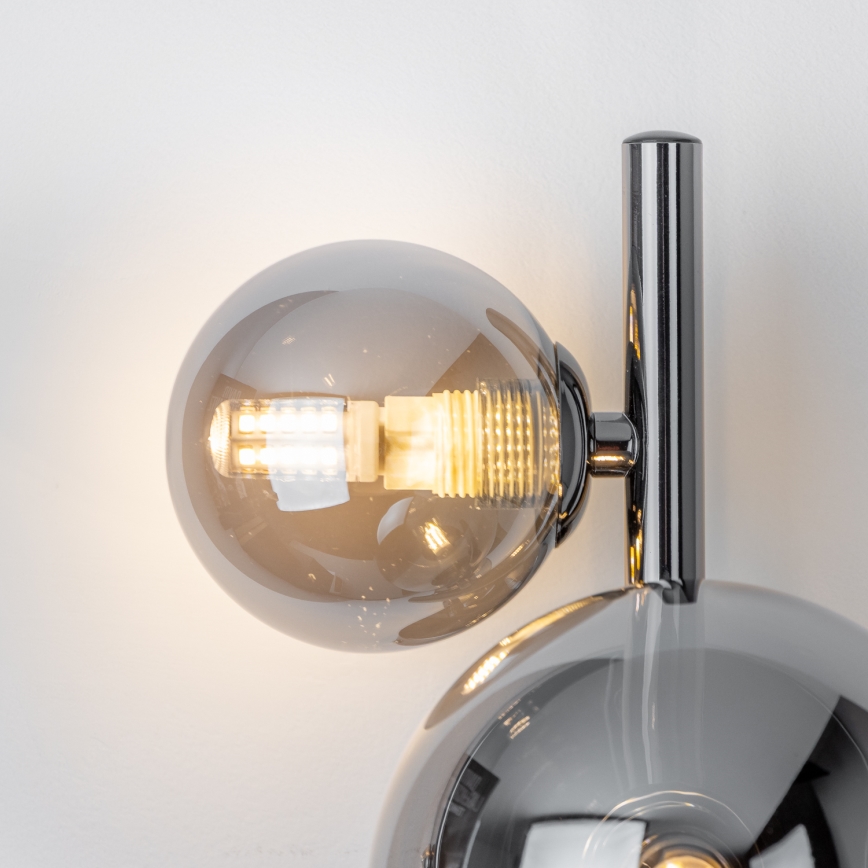 Brilagi - LED-seinävalaisin MILLA 3xG9/3W/230V kiiltävä kromi/savuinen