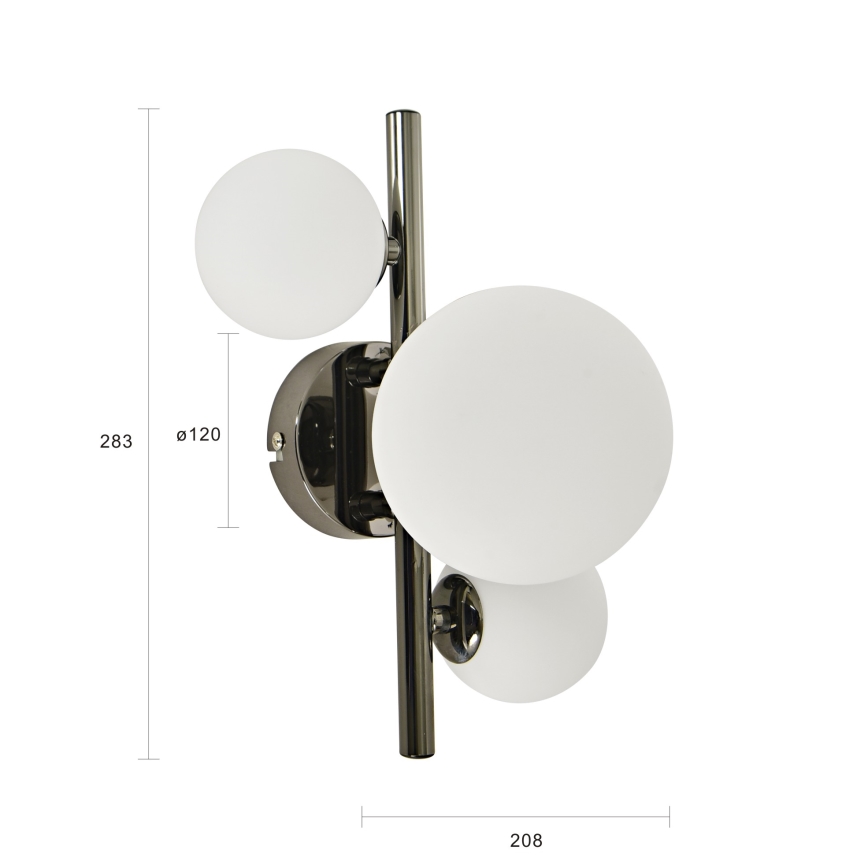 Brilagi - LED-seinävalaisin MILLA 3xG9/3W/230V kiiltävä kromi/valkoinen