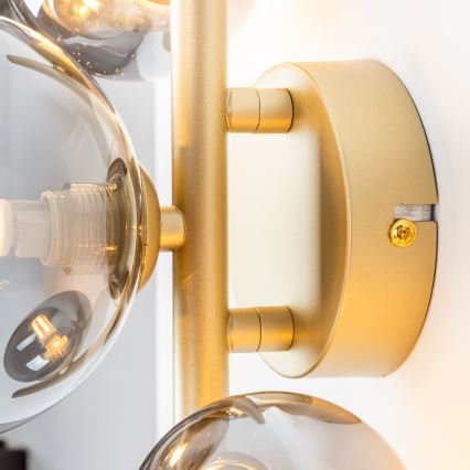 Brilagi - LED-seinävalaisin MILLA 3xG9/3W/230V kulta/savuinen