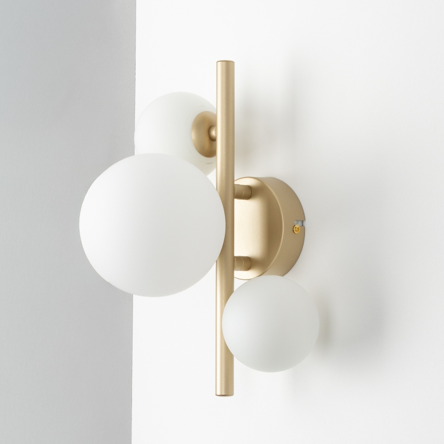 Brilagi - LED-seinävalaisin MILLA 3xG9/3W/230V kulta/valkoinen