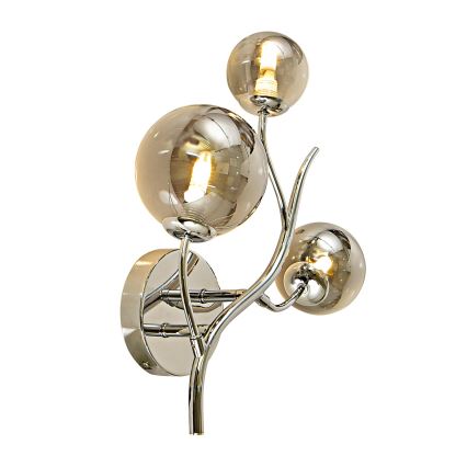 Brilagi - LED-seinävalaisin MISTEL 3xG9/3W/230V kiiltävä kromi/savuinen