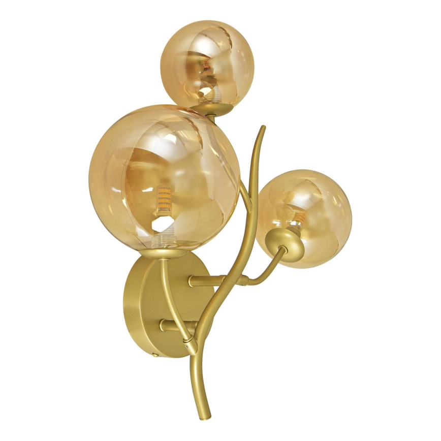 Brilagi - LED-seinävalaisin MISTEL 3xG9/3W/230V kulta