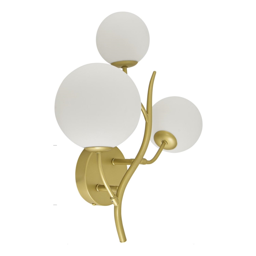 Brilagi - LED-seinävalaisin MISTEL 3xG9/3W/230V kulta/valkoinen