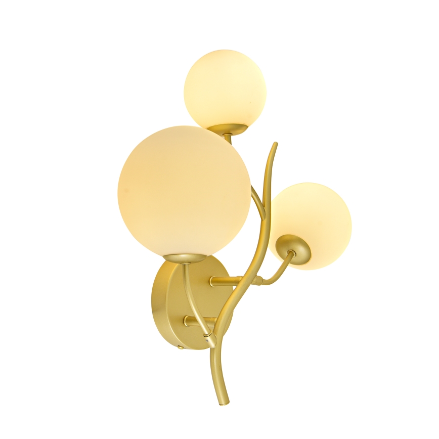 Brilagi - LED-seinävalaisin MISTEL 3xG9/3W/230V kulta/valkoinen