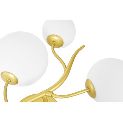 Brilagi - LED-seinävalaisin MISTEL 3xG9/3W/230V kulta/valkoinen