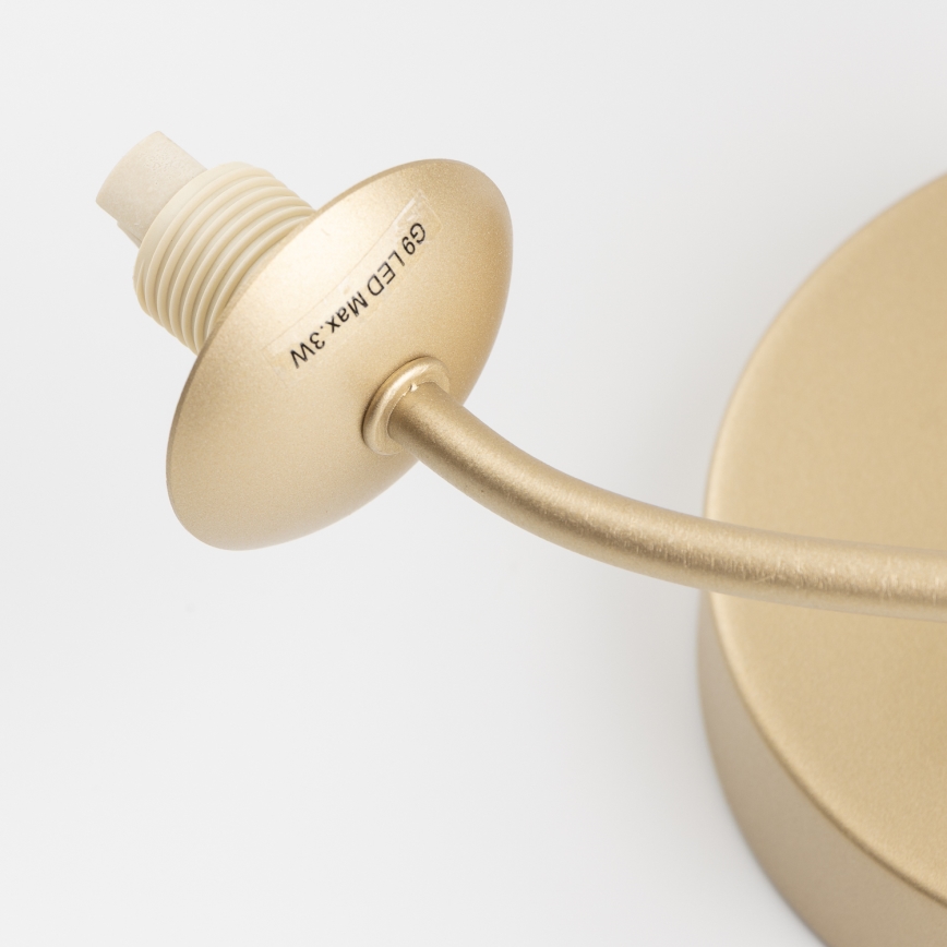 Brilagi - LED-seinävalaisin MISTEL 3xG9/3W/230V kulta/valkoinen