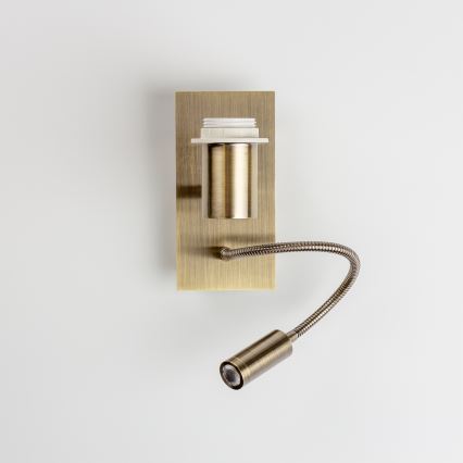 Brilagi - LED Joustava seinävalaisin NUBILA 1xE27/25W/230V + LED/3W messinki/violetti
