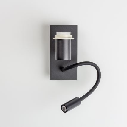 Brilagi - LED Joustava seinävalaisin NUBILA 1xE27/25W/230V + LED/3W musta/tummansininen