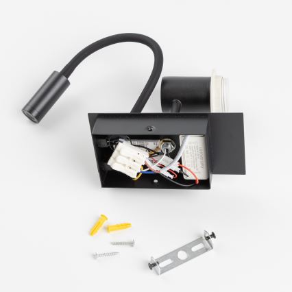 Brilagi - LED Joustava seinävalaisin NUBILA 1xE27/25W/230V + LED/3W musta/tummansininen