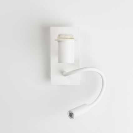 Brilagi - LED Joustava seinävalaisin NUBILA 1xE27/25W/230V + LED/3W valkoinen/vaaleanruskea