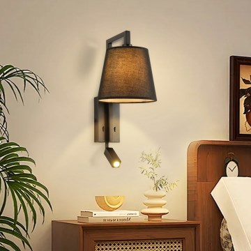Brilagi - LED-seinävalaisin RAYA 1xE14/40W/230V + LED/3W musta