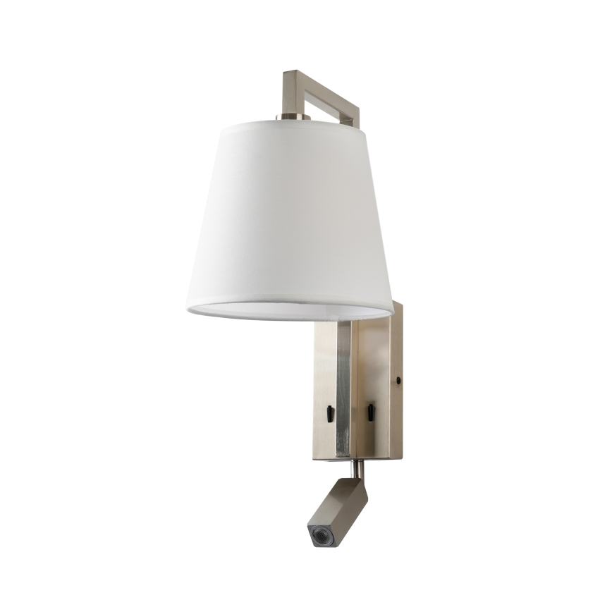 Brilagi - LED-seinävalaisin RAYA 1xE14/40W/230V + LED/3W valkoinen/mattakromi