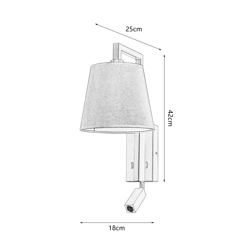 Brilagi - LED-seinävalaisin RAYA 1xE14/40W/230V + LED/3W valkoinen/mattakromi