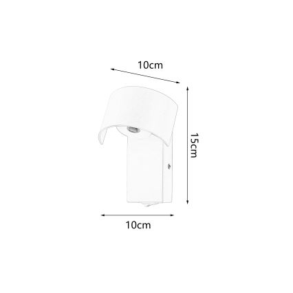 Brilagi - LED-seinävalaisin VASTO LED/3W/230V keltainen