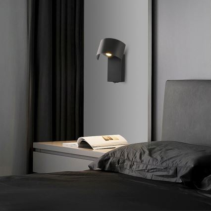 Brilagi - LED-seinävalaisin VASTO LED/3W/230V musta