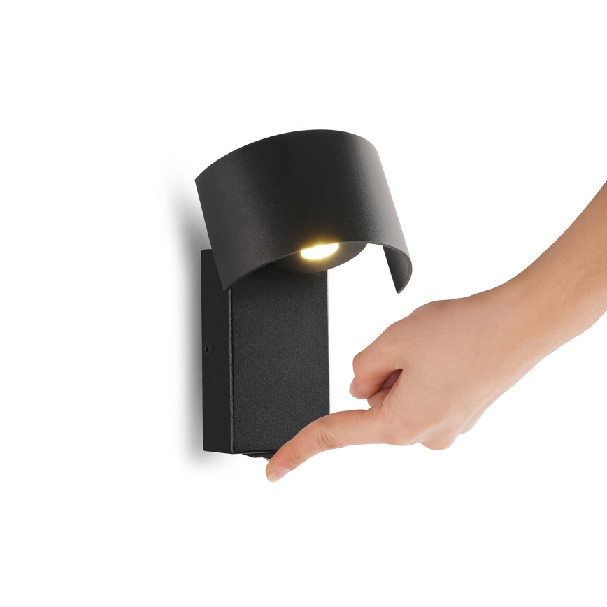 Brilagi - LED-seinävalaisin VASTO LED/3W/230V musta