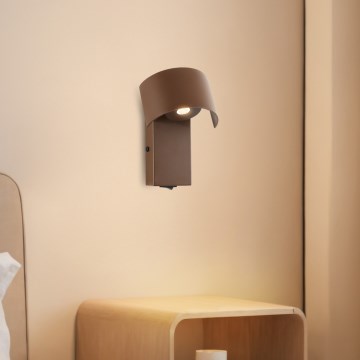 Brilagi - LED-seinävalaisin VASTO LED/3W/230V ruskea