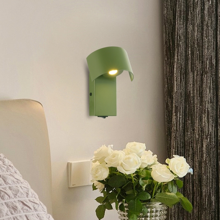 Brilagi - LED-seinävalaisin VASTO LED/3W/230V vihreä