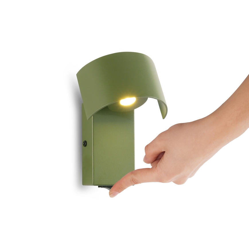 Brilagi - LED-seinävalaisin VASTO LED/3W/230V vihreä