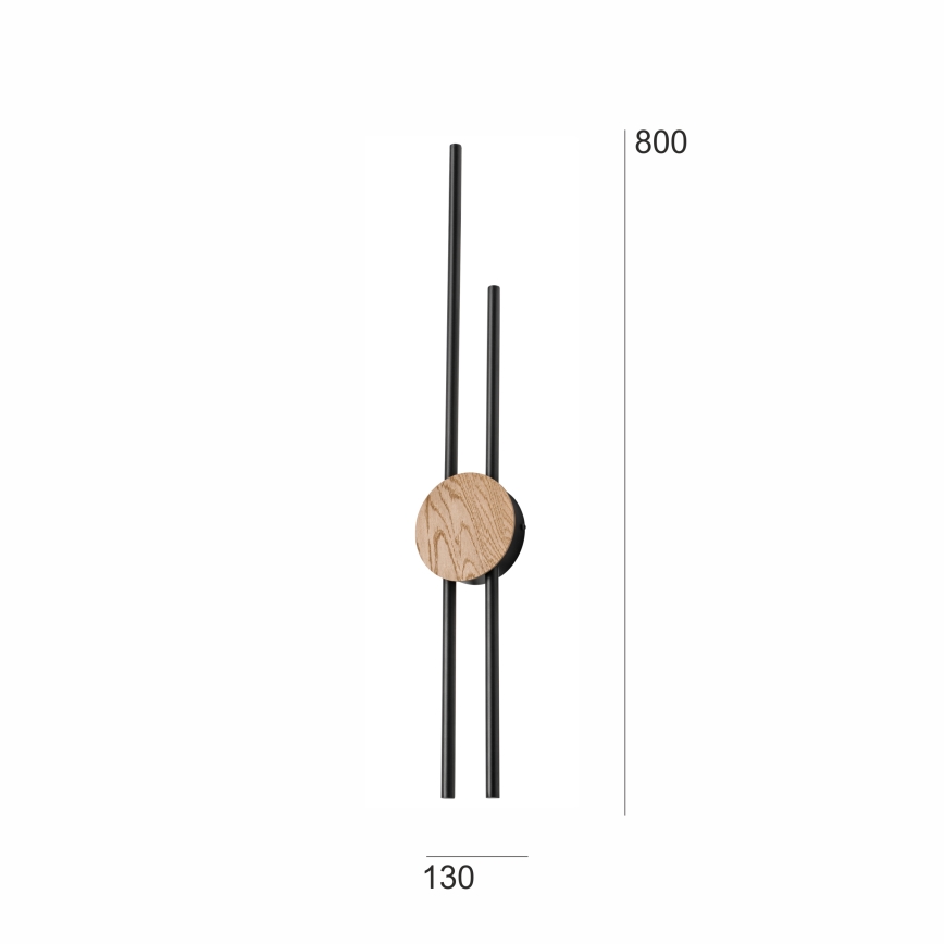 Brilagi - LED-seinävalaisin WOODY COLLINE LED/15W/230V 80 cm tammi