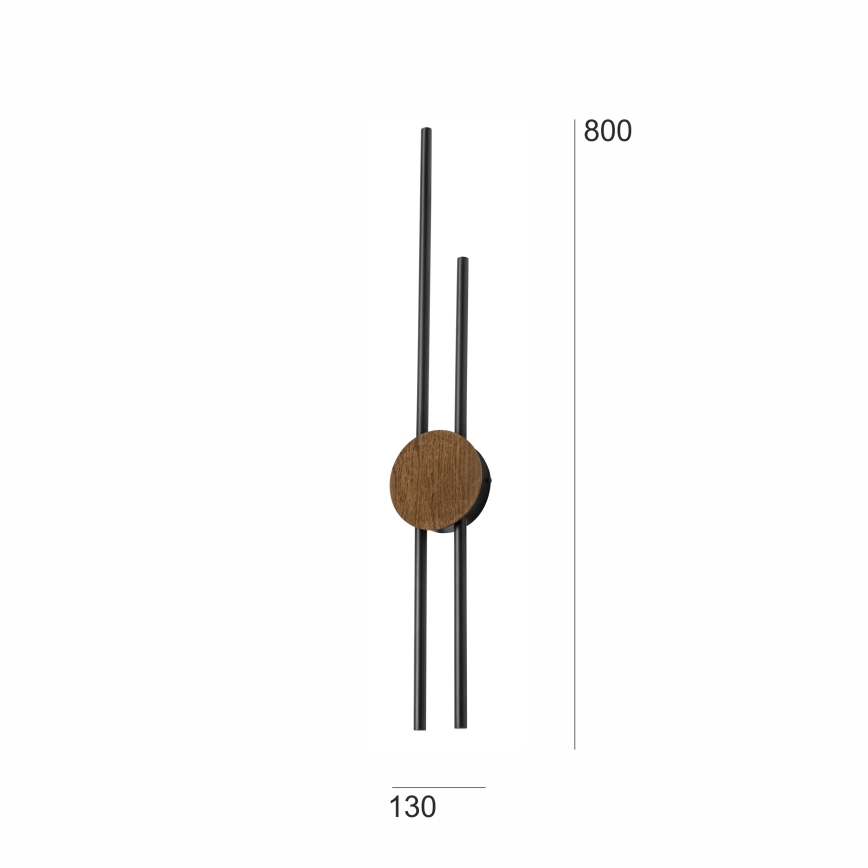 Brilagi - LED-seinävalaisin WOODY COLLINE LED/15W/230V 80 cm tammi