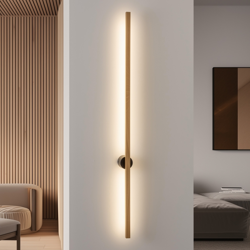 Brilagi - LED-seinävalaisin WOODY LINE LED/12W/230V 120 cm tammi