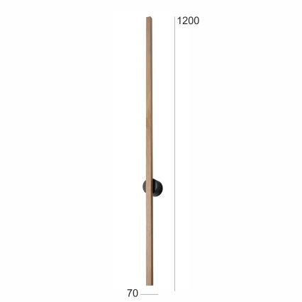 Brilagi - LED-seinävalaisin WOODY LINE LED/12W/230V 120 cm tammi