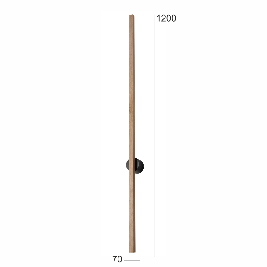 Brilagi - LED-seinävalaisin WOODY LINE LED/12W/230V 120 cm tammi