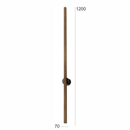 Brilagi - LED-seinävalaisin WOODY LINE LED/12W/230V 120 cm tammi