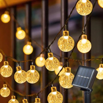 Brilagi - LED Solar koristeellinen ketju BUBBLE 100xLED/8 toiminnot 10m IP65 lämpimänvalkoinen