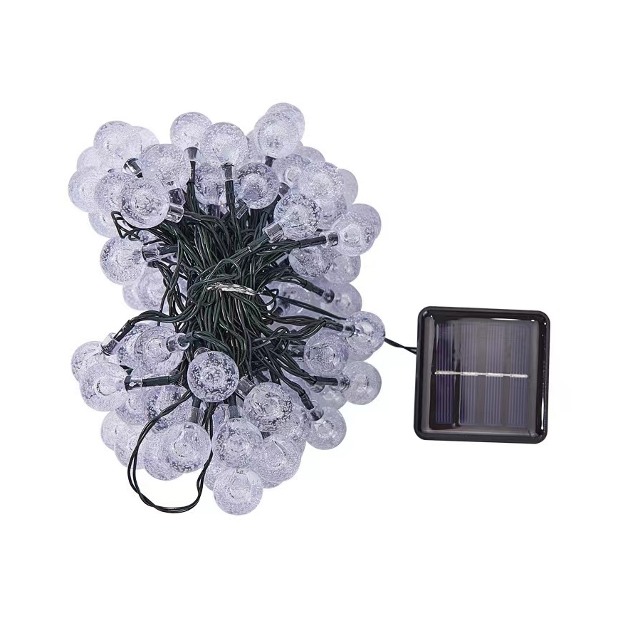 Brilagi - LED Solar koristeellinen ketju BUBBLE 100xLED/8 toiminnot 10m IP65 lämpimänvalkoinen