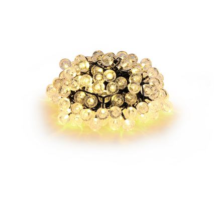 Brilagi - LED Solar koristeellinen ketju BUBBLE 100xLED/8 toiminnot 10m IP65 lämpimänvalkoinen