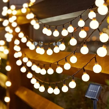 Brilagi - LED Solar koristeellinen ketju BUBBLE 200xLED/8 toiminnot 20m IP65 lämpimänvalkoinen